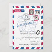 サンディエゴカンクンエアメール日付を保存 セーブザデート (正面)