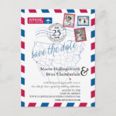 サンディエゴカンクンエアメール日付を保存 案内ポストカード (正面)