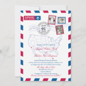 サンディエゴカンクンエアメール | ウェディング 招待状 (正面)