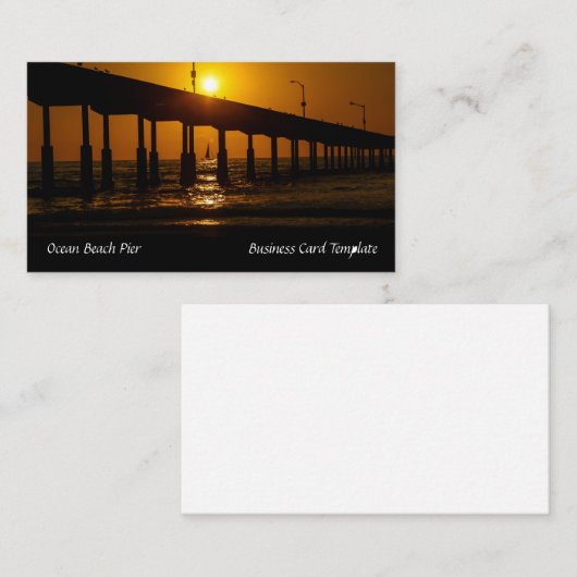 サンディエゴサンセット海ビーチピア 名刺 (正面/裏面)
