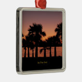 サンディエゴサンセット – パームツリーズ メタルオーナメント (右)