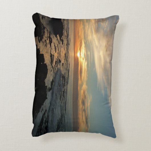 サンディエゴサンセットIカリフォルニアシースケープ アクセントクッション (裏面(縦))