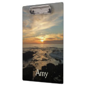 サンディエゴサンセットIカリフォルニアシースケープ クリップボード (左)