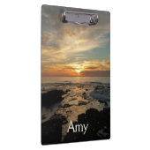 サンディエゴサンセットIカリフォルニアシースケープ クリップボード (右)