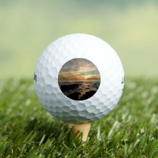 サンディエゴサンセットIカリフォルニアシースケープ ゴルフボール (インサイチュ 木)