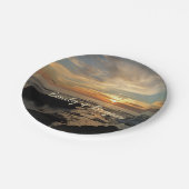 サンディエゴサンセットIカリフォルニアシースケープ ペーパープレート (アングル)