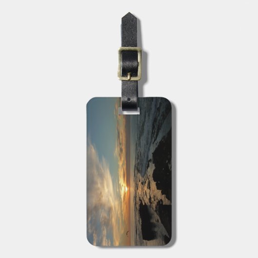 サンディエゴサンセットIカリフォルニアシースケープ ラゲッジタグ (正面縦)