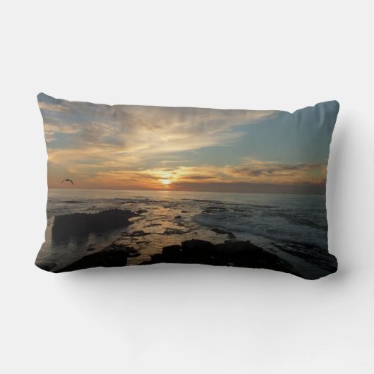 サンディエゴサンセットIカリフォルニアシースケープ ランバークッション (裏面)