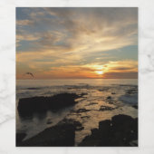 サンディエゴサンセットIカリフォルニアシースケープ ワインラベル (シングルラベル)