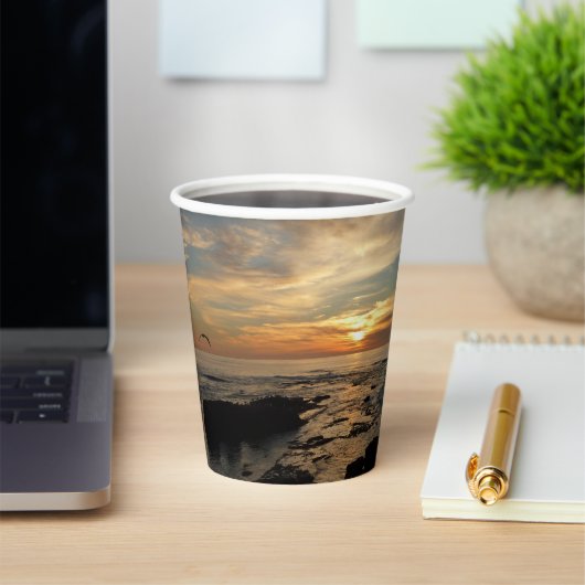 サンディエゴサンセットIカリフォルニアシースケープ 紙コップ (インサイチュ)