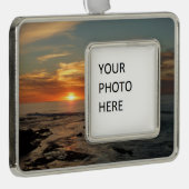 サンディエゴサンセットIIカリフォルニアシースケープ シルバープレートフレームオーナメント (右)