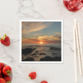 サンディエゴサンセットIIカリフォルニアシースケープ スタンダードカクテルナプキン (インサイチュ)