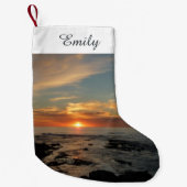 サンディエゴサンセットIIカリフォルニアシースケープ スモールクリスマスストッキング (正面)