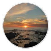 サンディエゴサンセットIIカリフォルニアシースケープ セラミックノブ (正面)