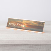 サンディエゴサンセットIIカリフォルニアシースケープ デスクネームプレート (正面)