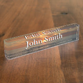 サンディエゴサンセットIIカリフォルニアシースケープ デスクネームプレート (側面)