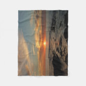 サンディエゴサンセットIIカリフォルニアシースケープ フリースブランケット (正面)