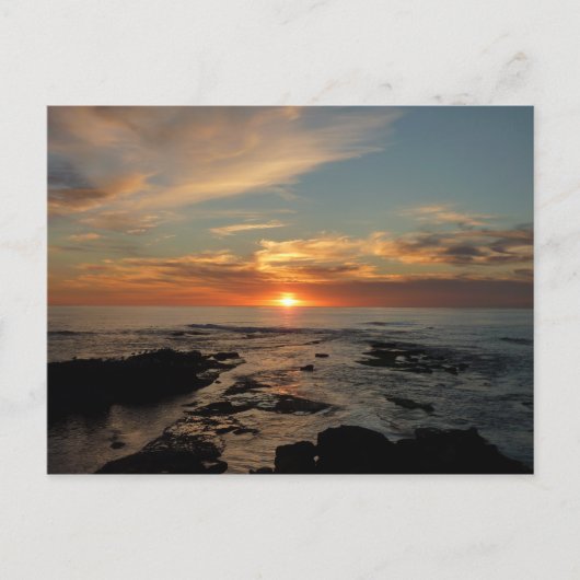 サンディエゴサンセットIIカリフォルニアシースケープ ポストカード (正面)