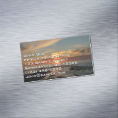 サンディエゴサンセットIIカリフォルニアシースケープ マグネット名刺 (インサイチュ)