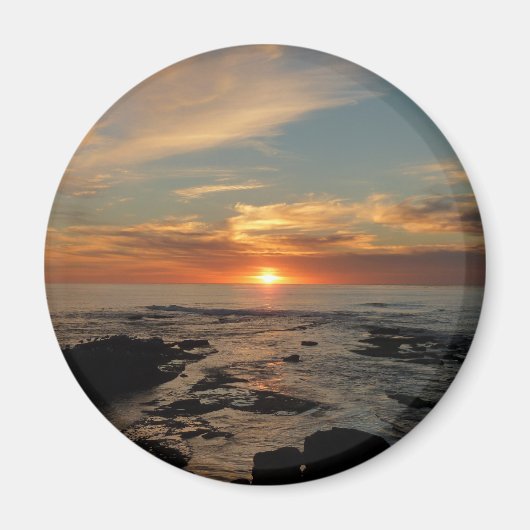 サンディエゴサンセットIIカリフォルニアシースケープ マグネット (正面)