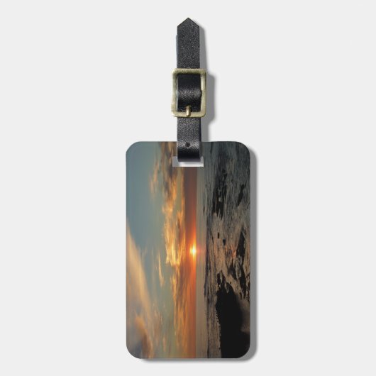 サンディエゴサンセットIIカリフォルニアシースケープ ラゲッジタグ (正面縦)