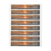 サンディエゴサンセットIIカリフォルニアシースケープ ラップアラウンドラベル (シート)