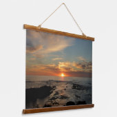 サンディエゴサンセットIIカリフォルニアシースケープ 吊り下げ型タペストリー (傾斜あり)