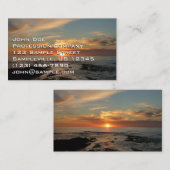 サンディエゴサンセットIIカリフォルニアシースケープ 名刺 (正面/裏面)