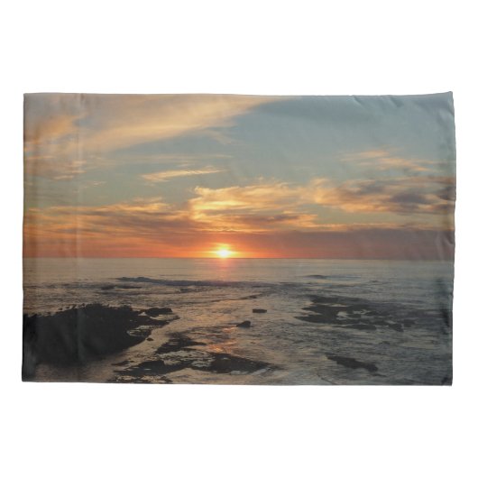 サンディエゴサンセットIIカリフォルニアシースケープ 枕カバー (裏面)