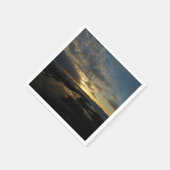 サンディエゴサンセットIIIカリフ素晴らしォルランドスケープ スタンダードカクテルナプキン (角)
