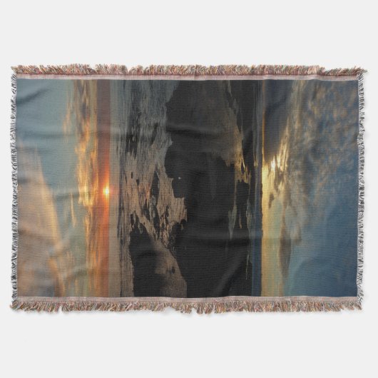 サンディエゴサンセットIIIカリフ素晴らしォルランドスケープ スローブランケット (正面)