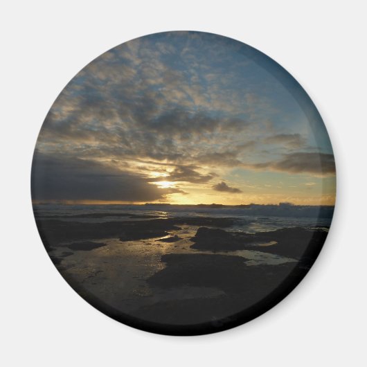 サンディエゴサンセットIIIカリフ素晴らしォルランドスケープ マグネット (正面)