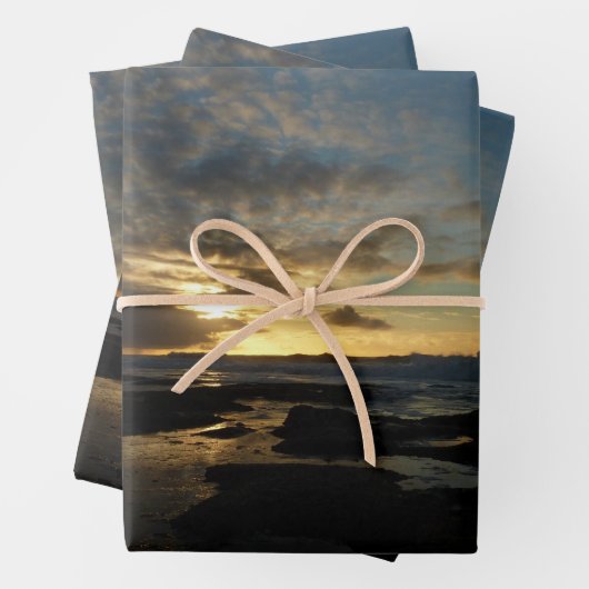 サンディエゴサンセットIIIカリフ素晴らしォルランドスケープ ラッピングペーパーシート (インサイチュ)