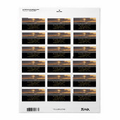 サンディエゴサンセットIVカリフォルニアシースケープ ラベル (フルシート)