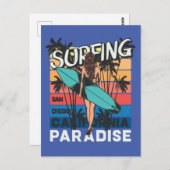 サンディエゴサーフィンヴィンテージ ポストカード (正面/裏面)