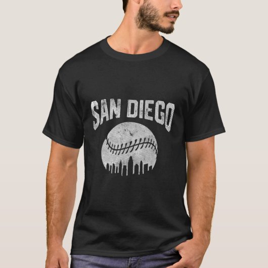 サンディエゴシティカリフォルニア野球ヴィンテージ土産 Tシャツ (正面)