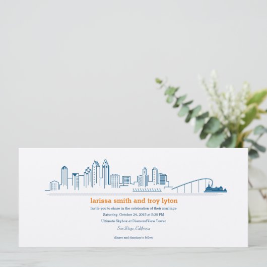 サンディエゴシティスカイライン招待状 招待状 (スタンド正面)