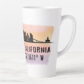 サンディエゴシティスカイライン緯度と経度 カフェラテマグ (右)