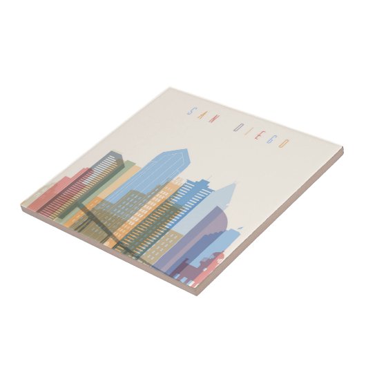 サンディエゴシティスカイライン タイル (側面)