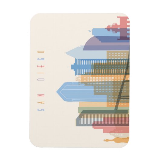 サンディエゴシティスカイライン マグネット (縦)