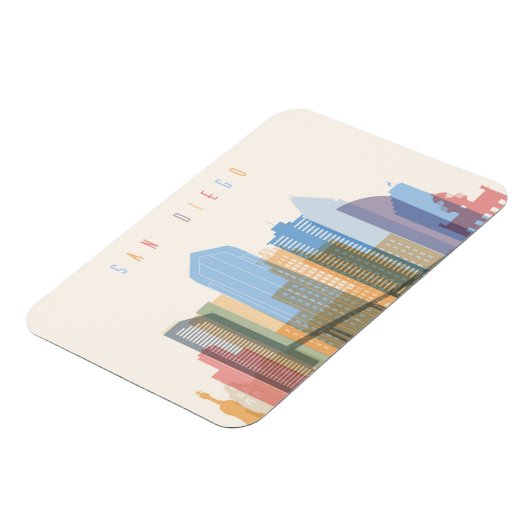 サンディエゴシティスカイライン マグネット (左側)