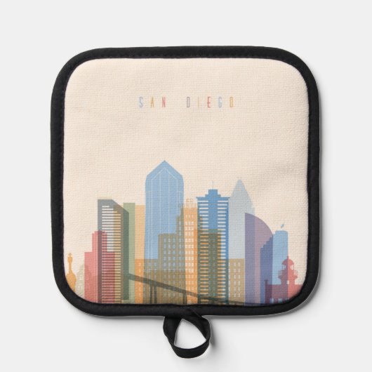サンディエゴシティスカイライン 鍋敷き (正面)
