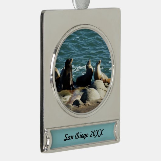 サンディエゴシーライオンズ シルバープレートバナーオーナメント (右)