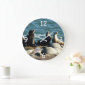 サンディエゴシーライオンズ ラージ壁時計 (ホーム)