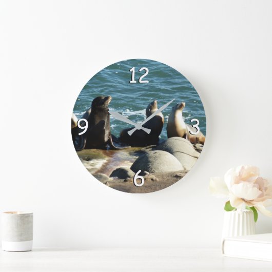 サンディエゴシーライオンズ ラージ壁時計 (ホーム)