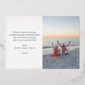 サンディエゴスカイラインカスタムゴールドフォイルクリスマス 箔シーズンカード (裏面)