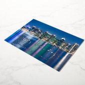 サンディエゴスカイラインシルバーカスタムファミリー写真 箔シーズンカード (回転した状態)