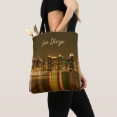 サンディエゴスカイラインナイトカリフォルニアのお土産 トートバッグ (クローズアップ)