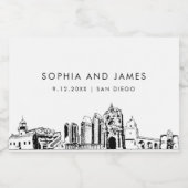 サンディエゴスカイラインミニ スパークリングワインラベル (シングルラベル)