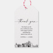 サンディエゴスカイライン結婚ズありがとうメッセージカード ギフトタグ (裏面)